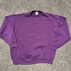 Vintage Purple Jerzees Blank Crewneck Sweatshirt Size XXL